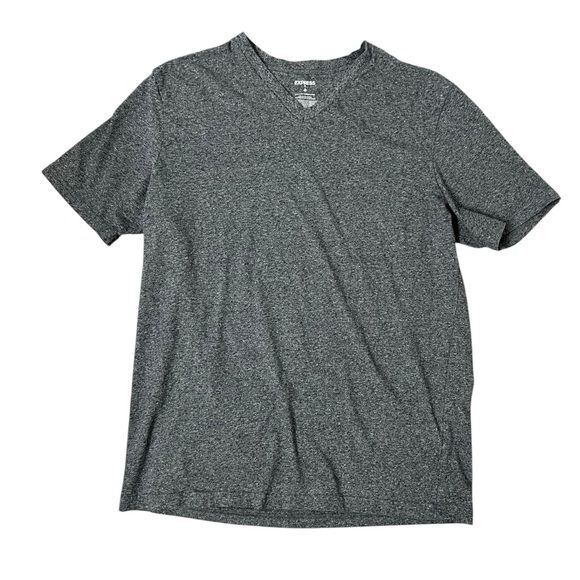 Express Other - Express Gray Short Sleeve Tee Classic V-Neck